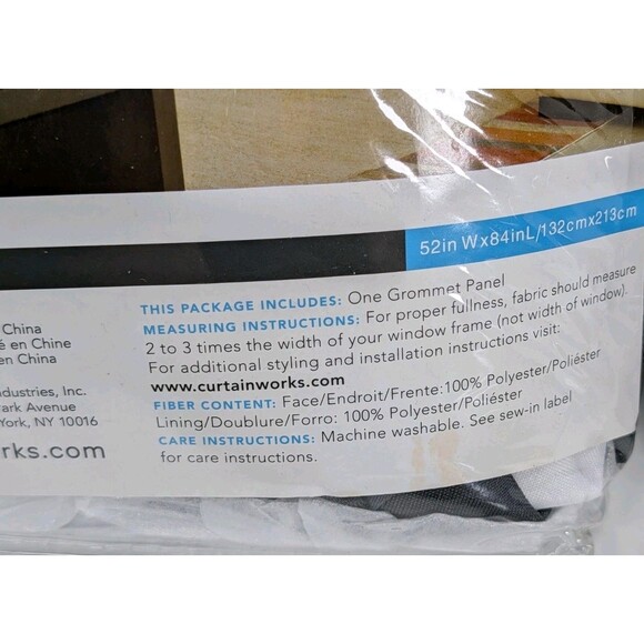 Curtainworks Kendall White Grommet Curtains 52x84 Light Filtering Set of 2 New - Picture 9 of 9